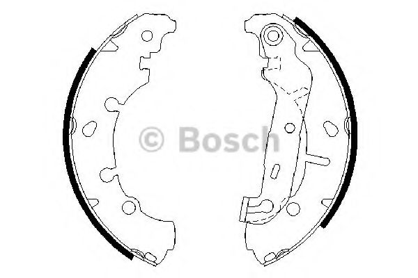 BOSCH - 0 986 487 599 - Комплект тормозных колодок (Тормозная система)