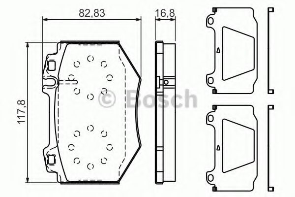 BOSCH - 0 986 494 352 - Комплект тормозных колодок, дисковый тормоз (Тормозная система)