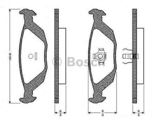 BOSCH - 0 986 TB2 083 - Комплект тормозных колодок, дисковый тормоз (Тормозная система)