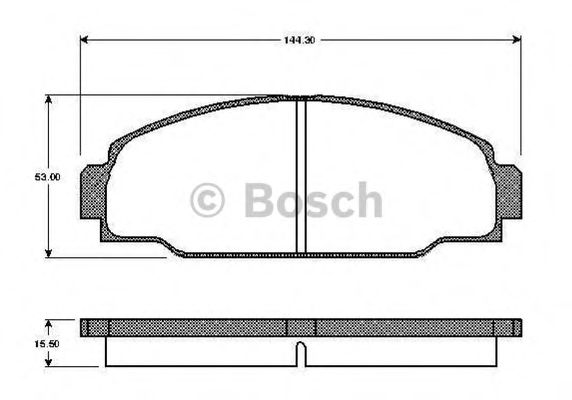 BOSCH - 0 986 TB2 601 - Комплект тормозных колодок, дисковый тормоз (Тормозная система)