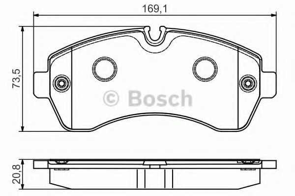 BOSCH - 0 986 495 107 - Комплект тормозных колодок, дисковый тормоз (Тормозная система)