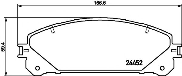 HELLA PAGID - 8DB 355 015-461 - Комплект тормозных колодок, дисковый тормоз (Тормозная система)