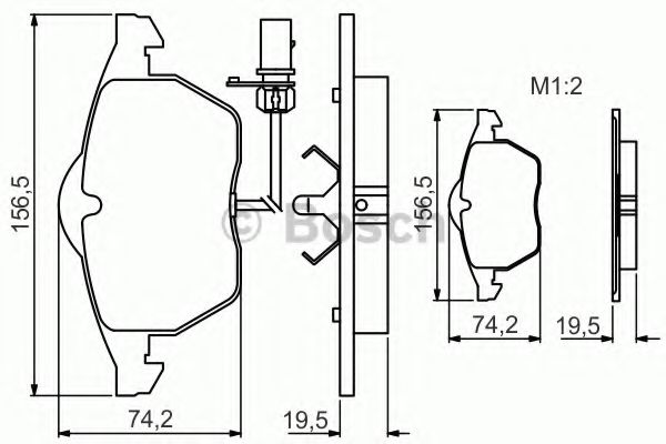 BOSCH - 0 986 495 232 - Комплект тормозных колодок, дисковый тормоз (Тормозная система)