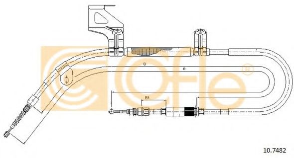 COFLE - 10.7482 - Трос, стояночная тормозная система (Тормозная система)