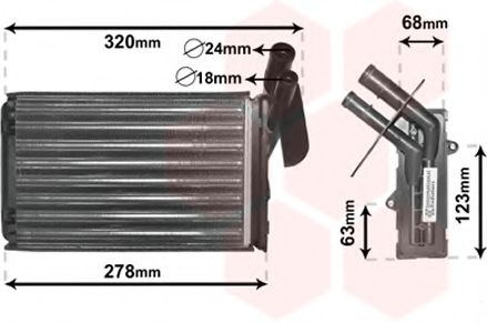 VAN WEZEL - 43006048 - Теплообменник, отопление салона (Отопление / вентиляция)