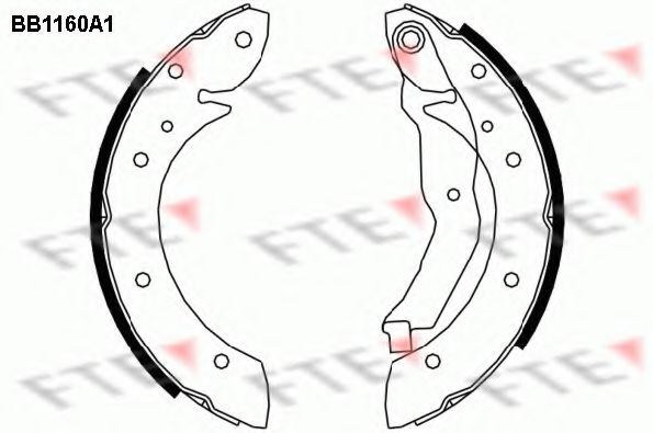 FTE - BB1160A1 - Комплект тормозных колодок (Тормозная система)