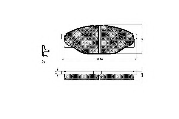 SPIDAN - 31861 - Комплект тормозных колодок, дисковый тормоз