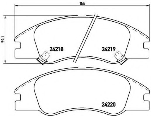 BREMBO - P 30 042 - Комплект тормозных колодок, дисковый тормоз (Тормозная система)