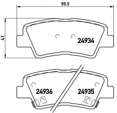 BREMBO - P 30 047 - Комплект тормозных колодок, дисковый тормоз (Тормозная система)