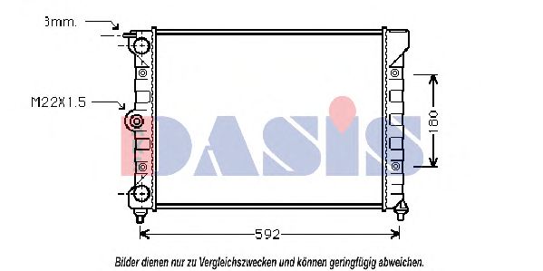 AKS DASIS - 040190N - Радиатор, охлаждение двигателя (Охлаждение)