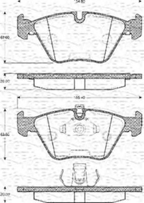 MAGNETI MARELLI - 363702161115 - Комплект тормозных колодок, дисковый тормоз (Тормозная система)