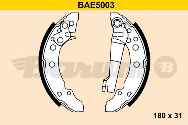 BARUM - BAE5003 - Комплект тормозных колодок (Тормозная система)