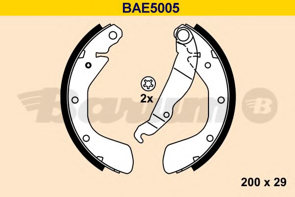 BARUM - BAE5005 - Комплект тормозных колодок (Тормозная система)