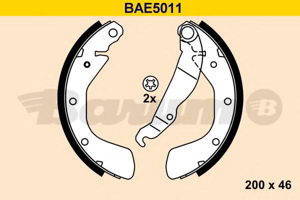 BARUM - BAE5011 - Комплект тормозных колодок (Тормозная система)