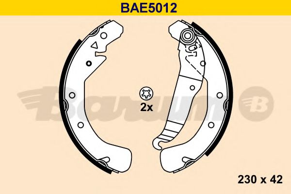 BARUM - BAE5012 - Комплект тормозных колодок (Тормозная система)