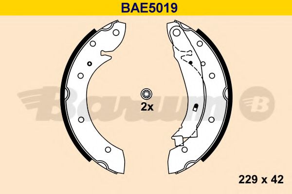 BARUM - BAE5019 - Комплект тормозных колодок (Тормозная система)