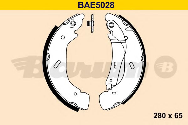 BARUM - BAE5028 - Комплект тормозных колодок (Тормозная система)