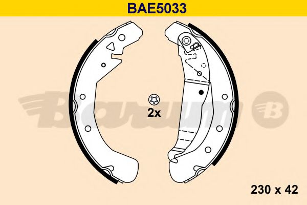 BARUM - BAE5033 - Комплект тормозных колодок (Тормозная система)