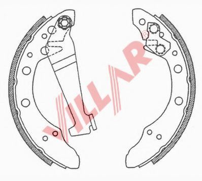 VILLAR - 629.0503 - Комплект тормозных колодок (Тормозная система)