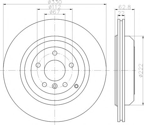 HELLA PAGID - 8DD 355 113-231 - Тормозной диск (Тормозная система)