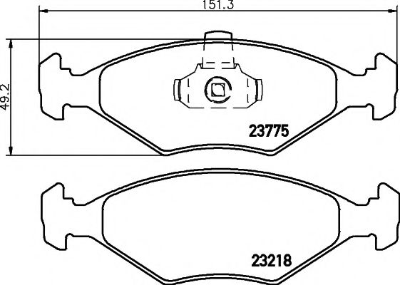 HELLA PAGID - 8DB 355 008-511 - Комплект тормозных колодок, дисковый тормоз (Тормозная система)