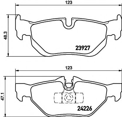 HELLA PAGID - 8DB 355 011-301 - Комплект тормозных колодок, дисковый тормоз (Тормозная система)