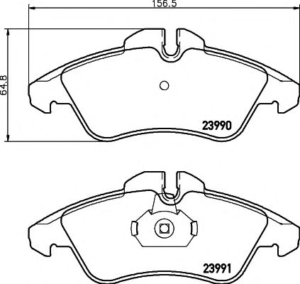 HELLA PAGID - 8DB 355 014-481 - Комплект тормозных колодок, дисковый тормоз (Тормозная система)