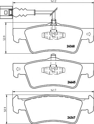 HELLA PAGID - 8DB 355 013-841 - Комплект тормозных колодок, дисковый тормоз (Тормозная система)