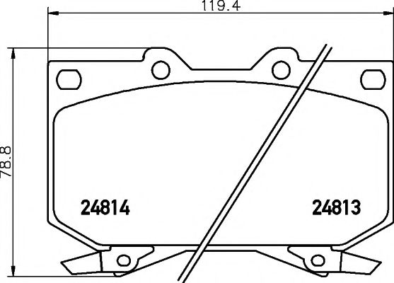 HELLA PAGID - 8DB 355 014-711 - Комплект тормозных колодок, дисковый тормоз (Тормозная система)