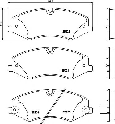 HELLA PAGID - 8DB 355 015-551 - Комплект тормозных колодок, дисковый тормоз (Тормозная система)