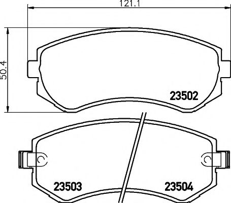 HELLA PAGID - 8DB 355 017-201 - Комплект тормозных колодок, дисковый тормоз (Тормозная система)