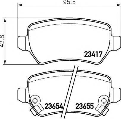 HELLA PAGID - 8DB 355 018-781 - Комплект тормозных колодок, дисковый тормоз (Тормозная система)