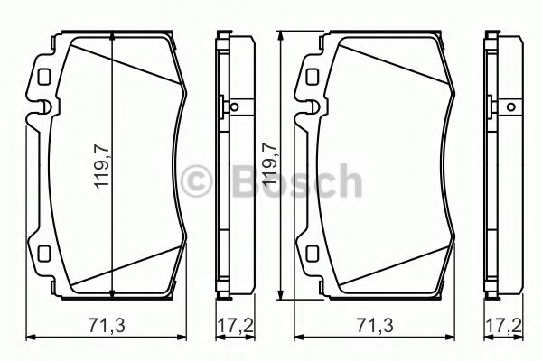 BOSCH - 0 986 494 576 - Комплект тормозных колодок, дисковый тормоз (Тормозная система)