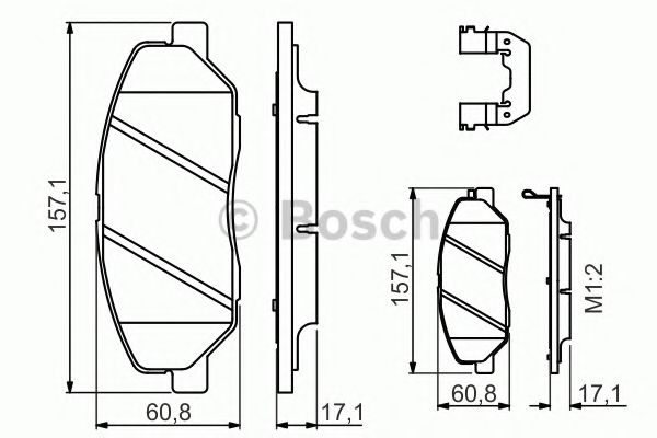 BOSCH - 0 986 494 631 - Комплект тормозных колодок, дисковый тормоз (Тормозная система)