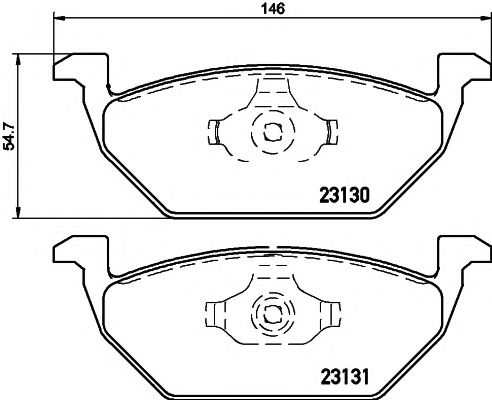 MINTEX - MDB2034 - Комплект тормозных колодок, дисковый тормоз (Тормозная система)
