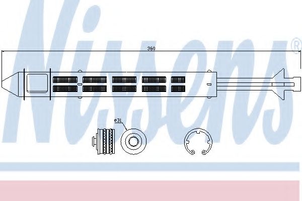 NISSENS - 95468 - Осушитель, кондиционер (Кондиционер)