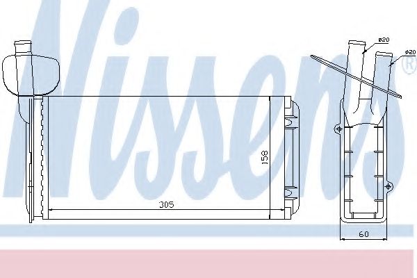 NISSENS - 73965 - Теплообменник, отопление салона (Отопление / вентиляция)