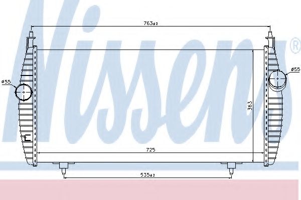 NISSENS - 96617 - Интеркулер (Система подачи воздуха)