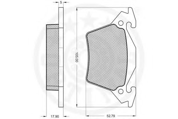 OPTIMAL - 10355 - Комплект тормозных колодок, дисковый тормоз (Тормозная система)