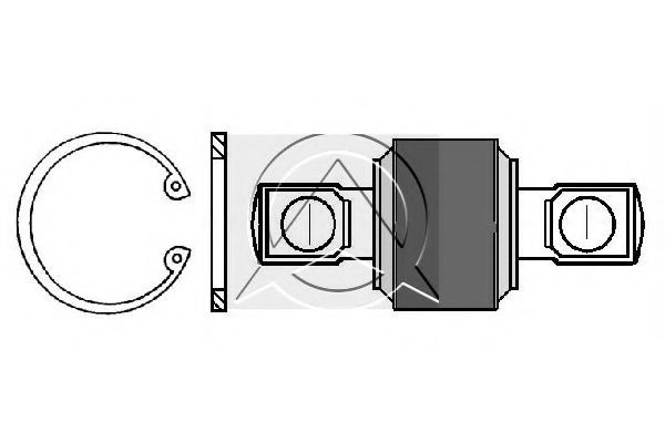 SIDEM - 50244 - ремонтный комплект, рычаг подвески (Подвеска колеса)
