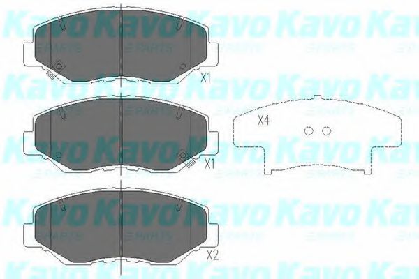 KAVO PARTS - KBP-2034 - Комплект тормозных колодок, дисковый тормоз (Тормозная система)