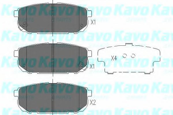 KAVO PARTS - KBP-4015 - Комплект тормозных колодок, дисковый тормоз (Тормозная система)