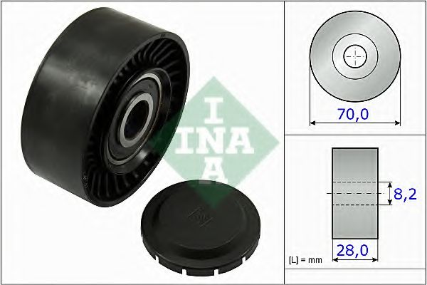 INA - 532 0468 10 - Паразитный / ведущий ролик, поликлиновой ремень (Ременный привод)