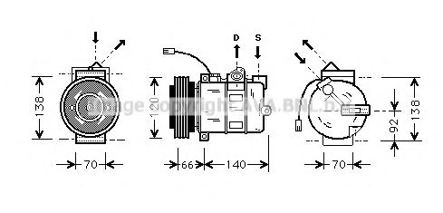 AVA QUALITY COOLING - AIAK150 - Компрессор, кондиционер (Кондиционер)