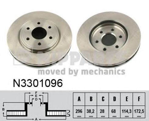 NIPPARTS - N3301096 - Тормозной диск (Тормозная система)