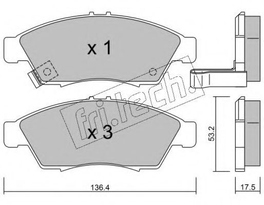 FRI.TECH. - 453.0 - Комплект тормозных колодок, дисковый тормоз (Тормозная система)