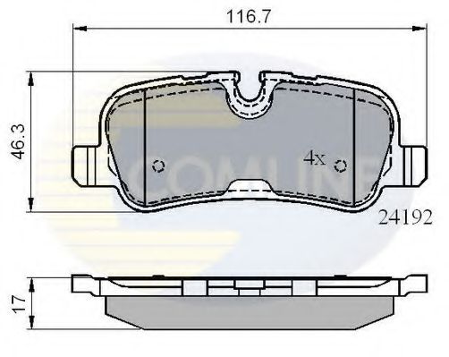 COMLINE - CBP02021 - Комплект тормозных колодок, дисковый тормоз (Тормозная система)