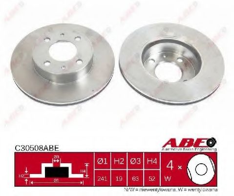 ABE - C30508ABE - Тормозной диск (Тормозная система)