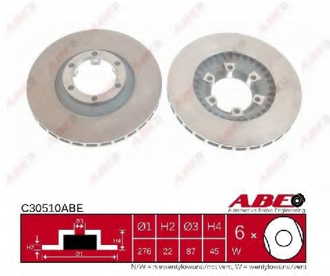 ABE - C30510ABE - Тормозной диск (Тормозная система)