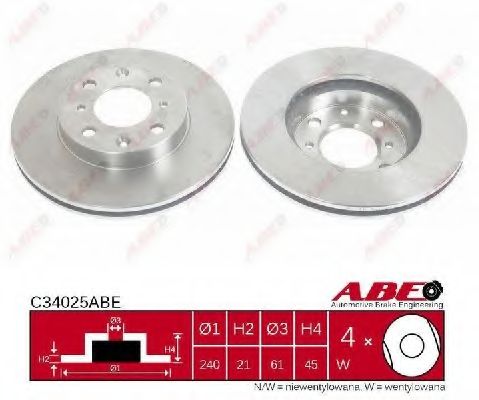 ABE - C34025ABE - Тормозной диск (Тормозная система)